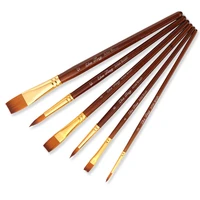 6pcs paint brushes set different nylon size for acrylic painting oil watercolor acrylic artist paintbrushes for face rock canvas