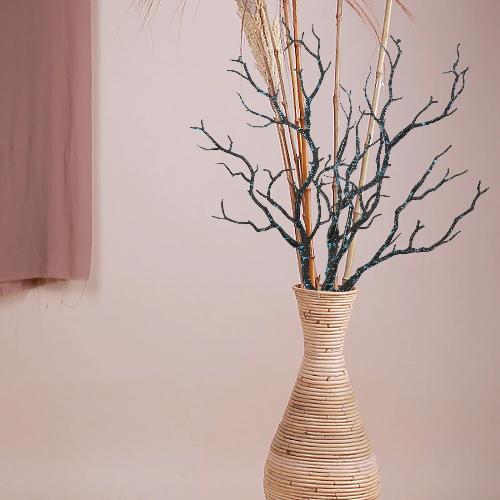 

2 Pcs Artificial Tree Branch Home Table Decorations Fake Accessory Plastic Dry Wedding Tables Willow Ornament Bar Vintage