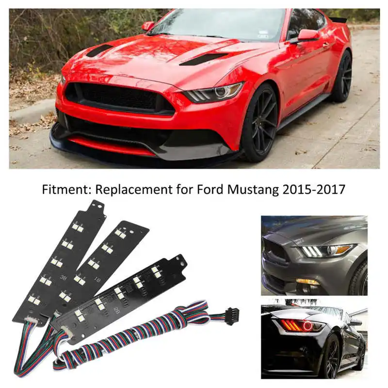 Разноцветные светодиодные фары RGB DRL комплект ангельские глазки замена