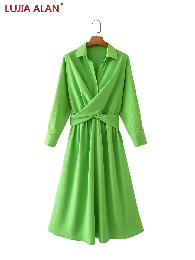 

перекрёстная привязка бабочка галстук женская рубашка платье женские девять рукав камуфляж форвард элегантный уличный костюм LUJIA ALAN WD297