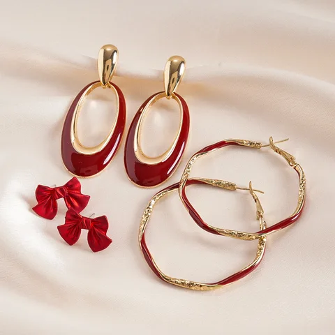 DooMei серьги-гвоздики с бантом