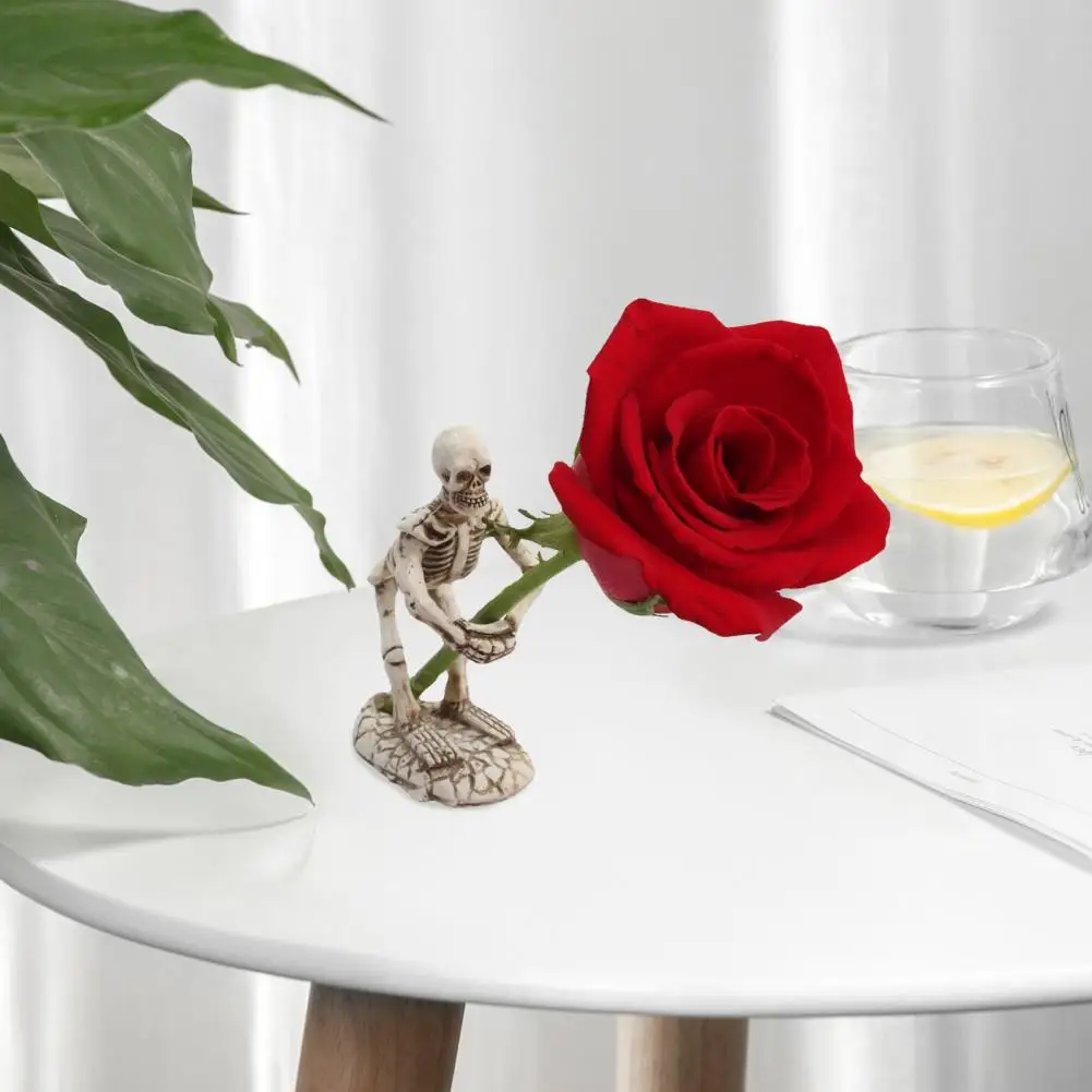 Статуэтка-Скелет из смолы держатель для ручек скульптура дома офиса настольное