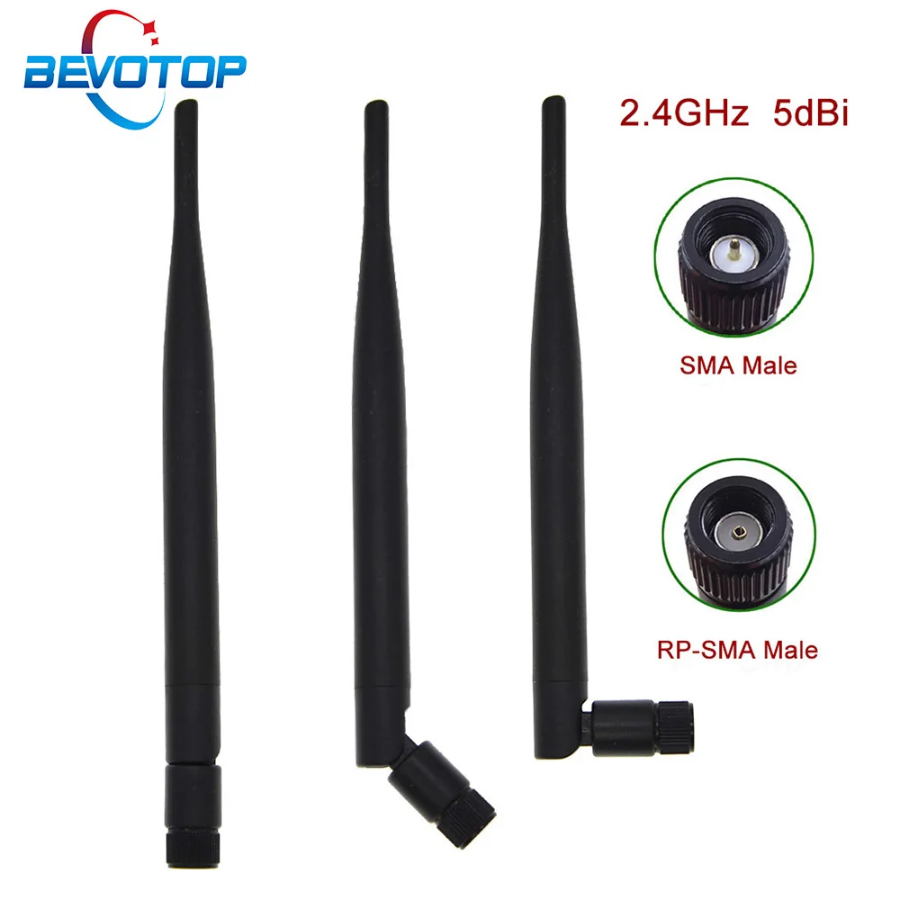 2 компл./лот 4 ГГц 5 дБи WIFI антенна SMA RP-SMA штекерный разъем Wi-Fi для беспроводных