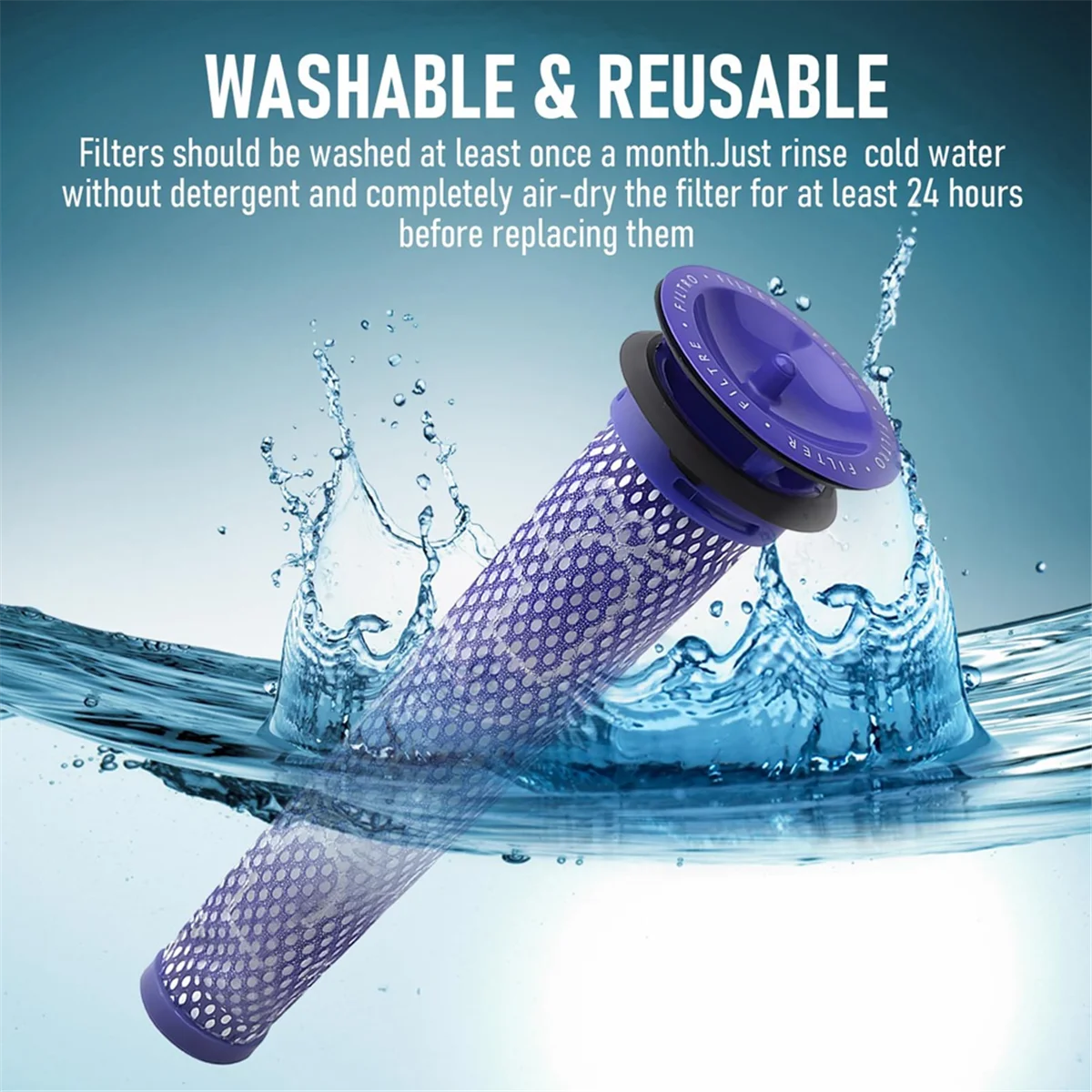 Сменный фильтр для Dyson V6 V7 V8 DC58 DC59 легко моющийся и прочный 965661-01