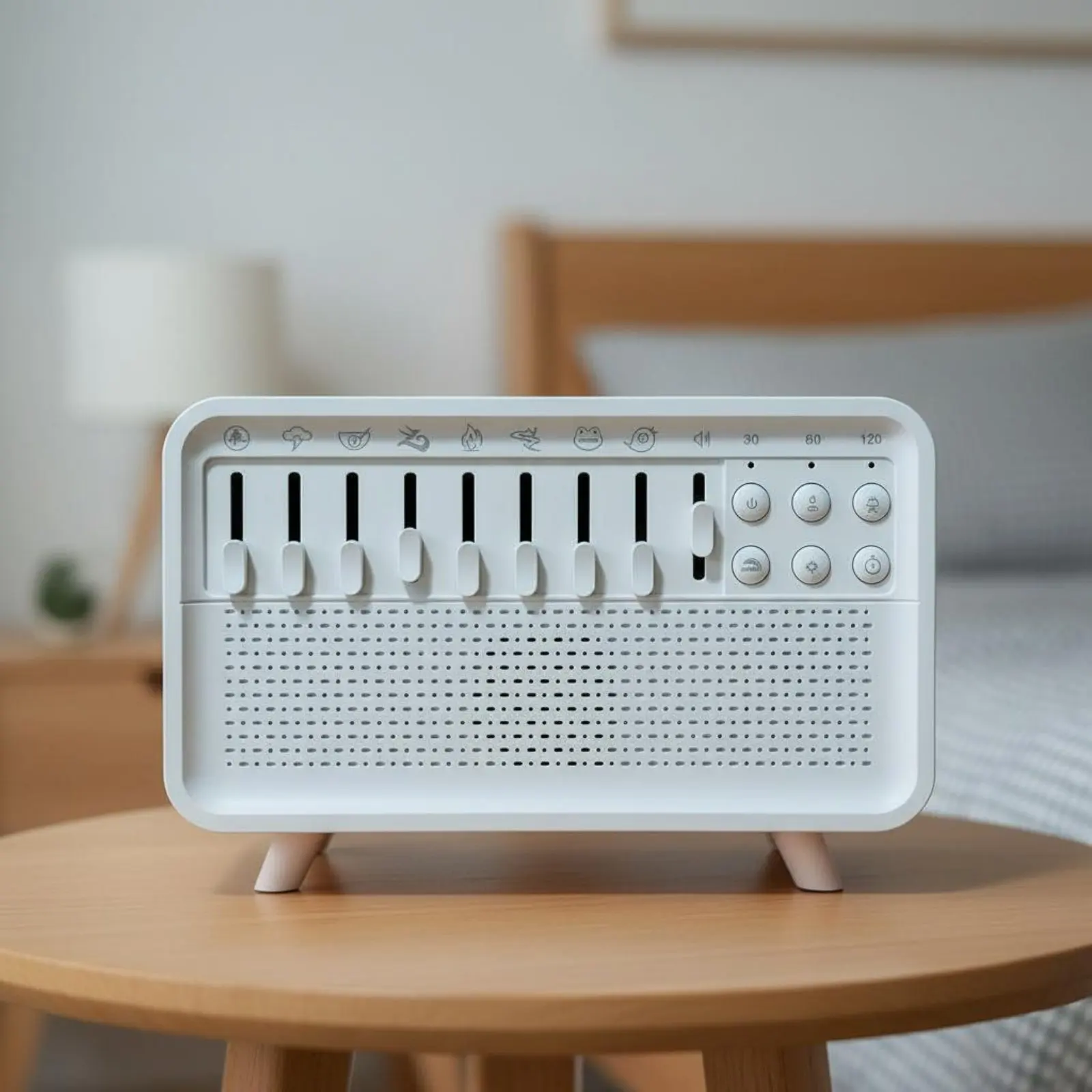 Фото Аромадиффузор Flame 4-в-1: многофункциональный Bluetooth-увлажнитель с ароматерапией, звуковыми эффектами и функцией ночника для улучшения сна №5