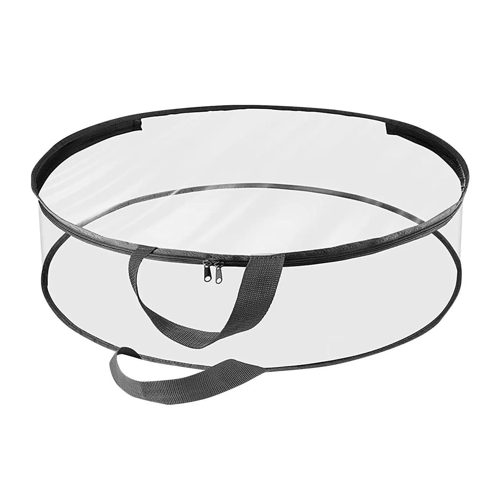 

Christmas Wreath Storage Bag Christmas Round Pvc Transparent Bag Tree Bag Artificial Gift Storage N5W3