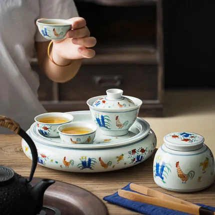 

bucket color cup tea sets small dry tea chicken cylinder disk storage simple restoring ancient ways