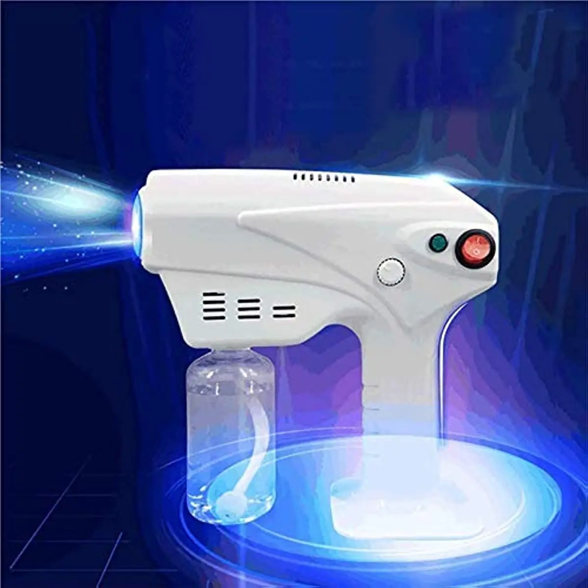 

Portable Nano Steam Gun Hair Care Nano Hydration Sprayer Hot Dyeing Care Blue Micro Mist Machine Spray Facial Steamer Trigger