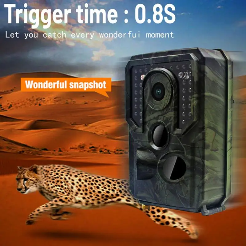 

Trail Camera Wildlife Camera with Night Vision 16MP 1080P Motion Activated Outdoor Trap Camera IP66 Waterproof Wildlife Scouting