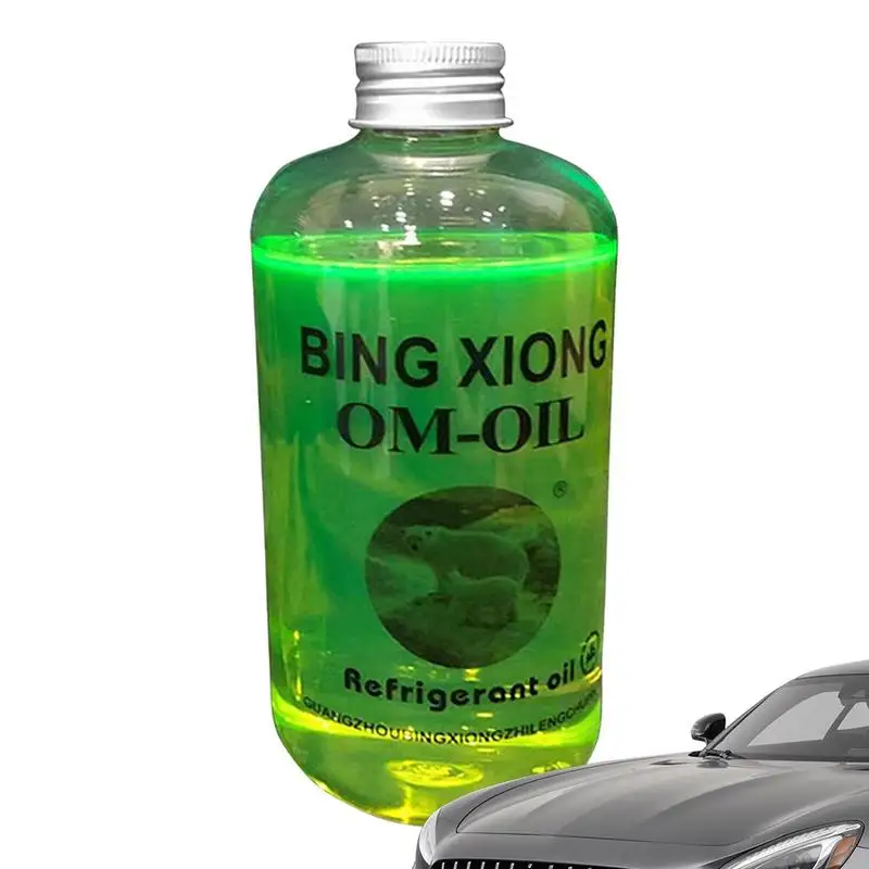 

AC Oil Universal AC Refrigerant Oil For Car 500ml Heavy-Duty Leak Detection Fluid Refrigerant Leak Detection AC Stop Leak