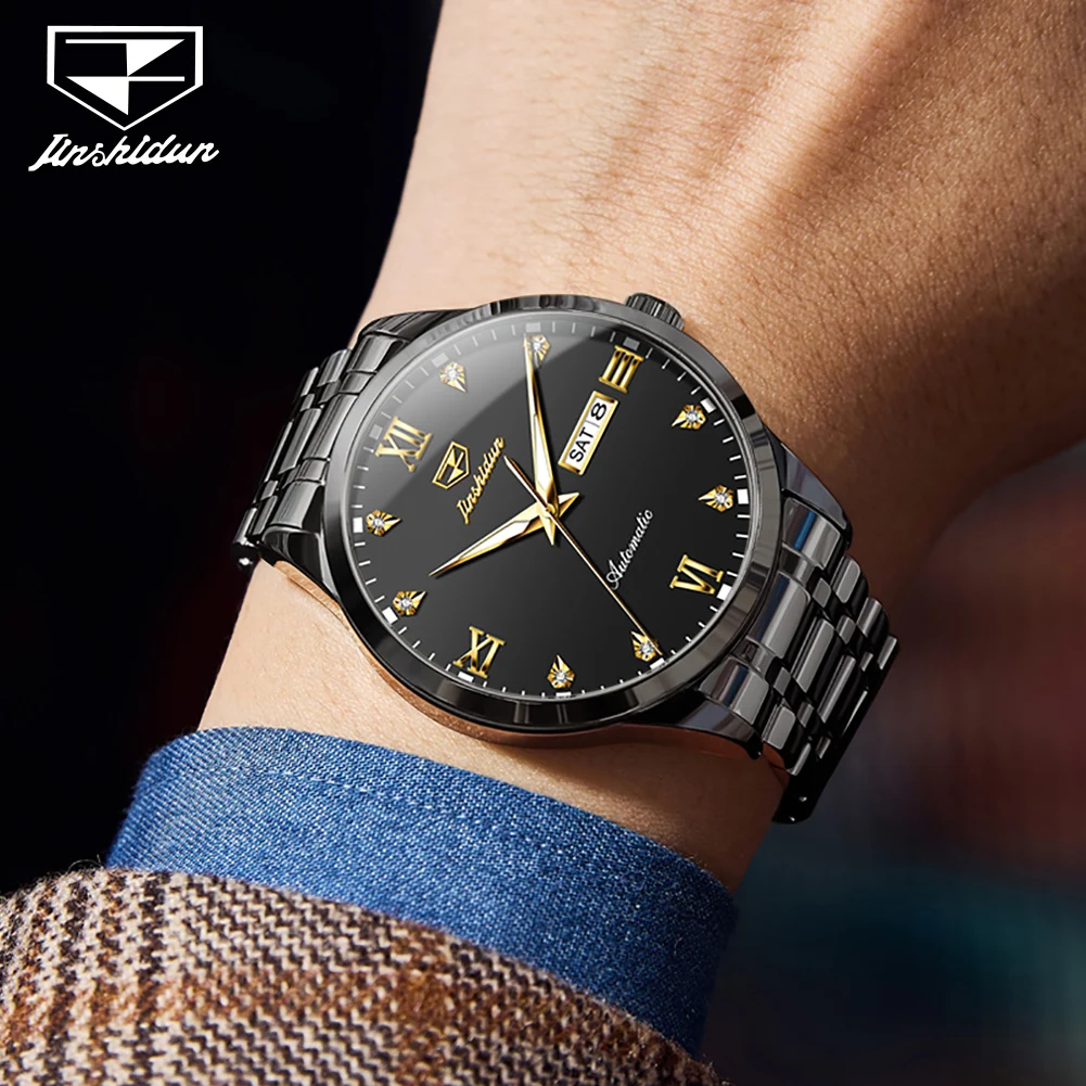 JSDUN 8980 новые автоматические часы для мужчин роскошные мужские механические с