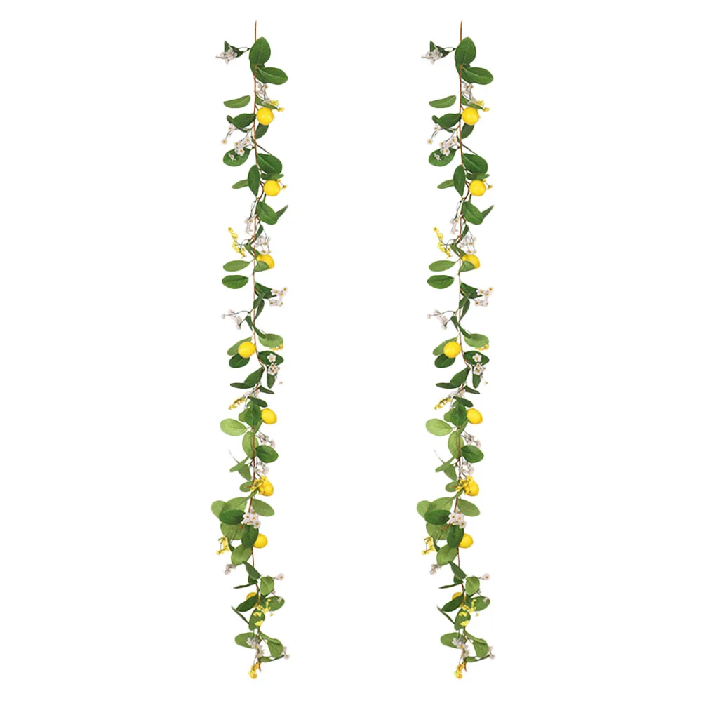 

Гирлянда из искусственных лимонов, виноградных лоз, венков, фруктов, поддельных огней, украшение для весенней комнаты из искусственной зеле...