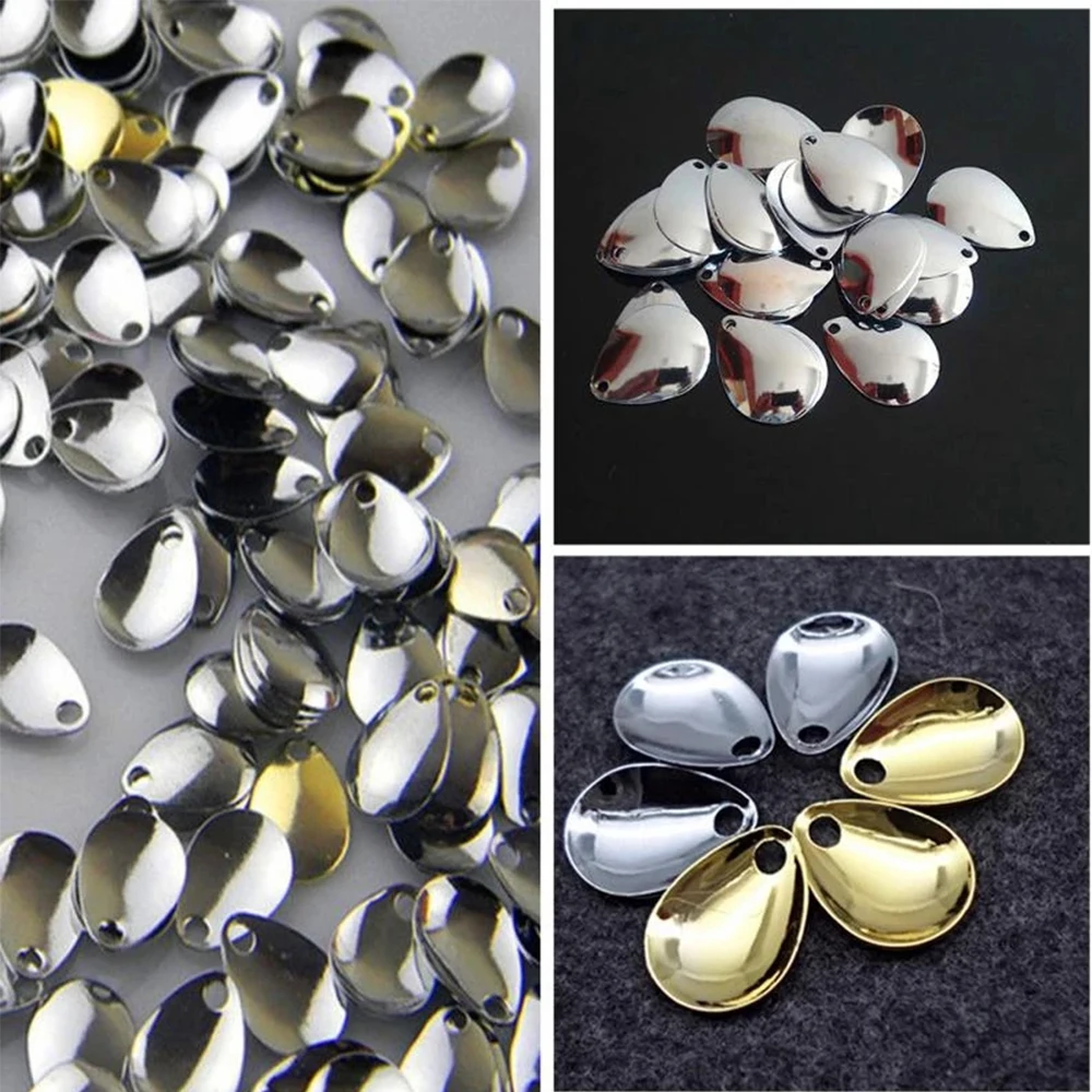 Вибрирующие Блестки для ловли окуня гладкие никелевые металлические капли воды