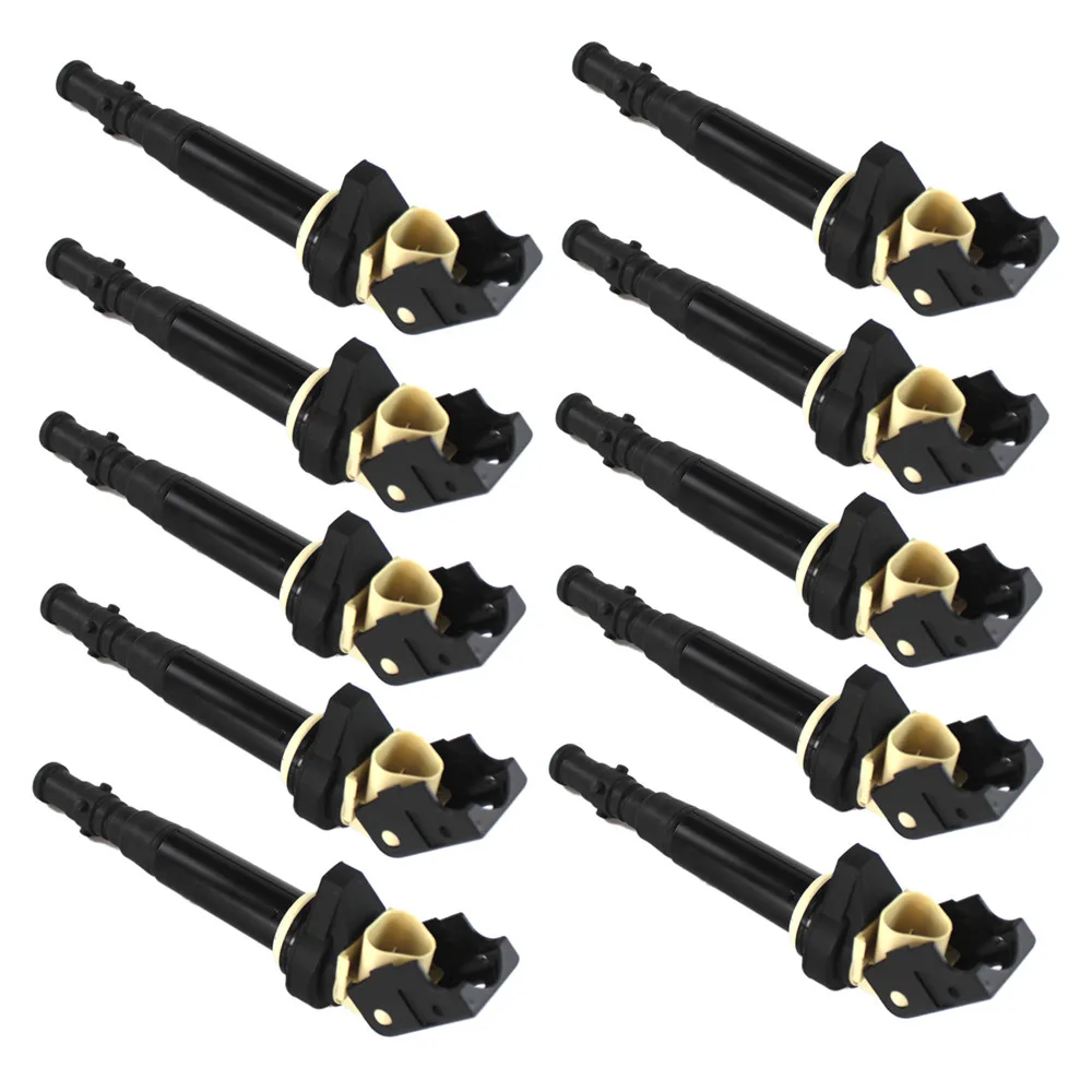 

10Pcs Ignition Coils for 2006-2010 BMW M5 M6 5.0L V10 E60 E63 E64 C1643 UF-572 52-2055 IC652 5C1700 12137835108 12137841556