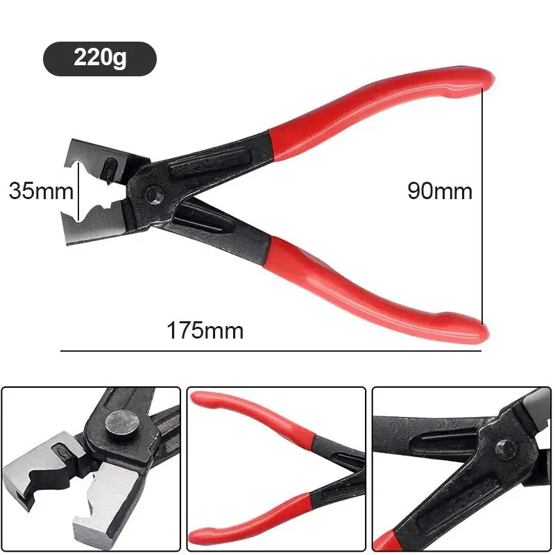 

Vehicle Pipe Tool Pipe Plier Tiger Bundle Band Clamp Flat Pliers Automobile Pousbo® Car Forceps Repair Ring Hose Oil Water