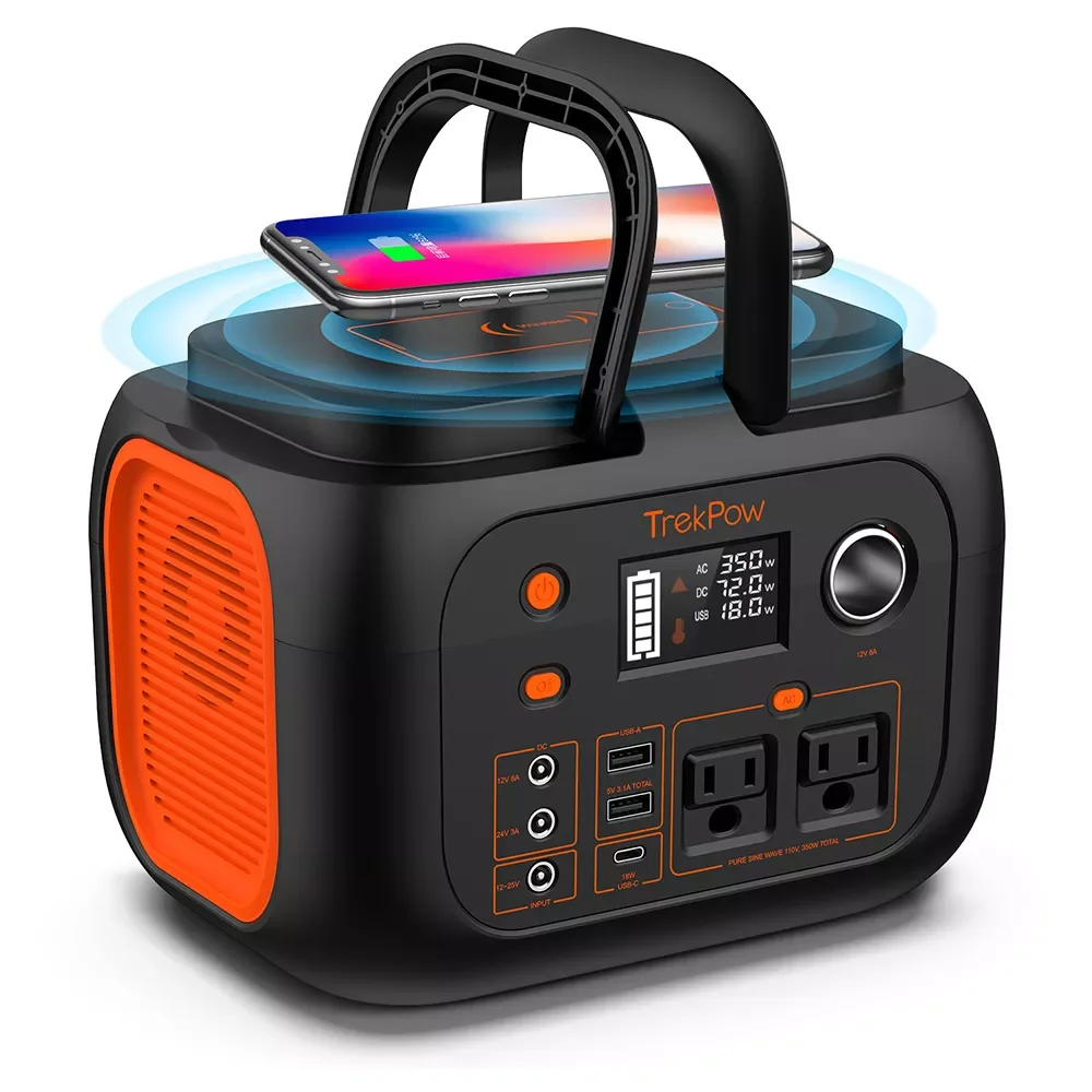 

110V-350W solar Generator battery wireless Charger 80000mAh Portable Solar Power Station Outdoor Energy Power Supply 296wh