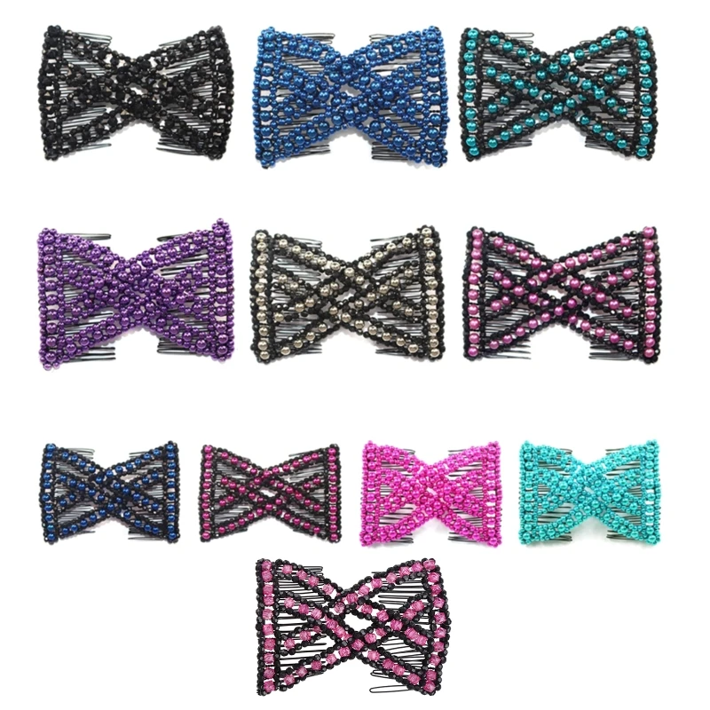 Волшебная расческа для волос EZ вышитая бисером двойная тянущаяся модная