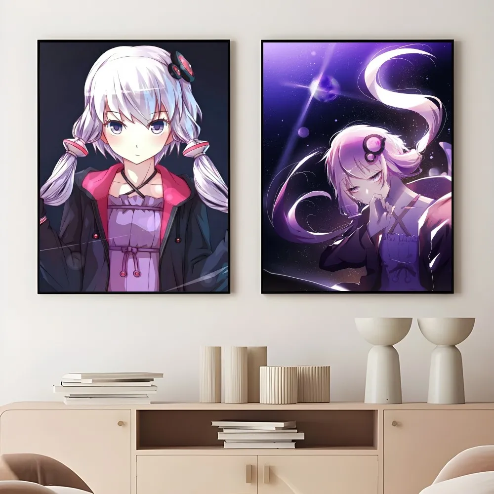 Yuzuki Yukari V-VOcaLOID Anime Girl Poster Sticky Wall Art Printing Waterproof Home Living Bed Room Bar Aesthetic Decor