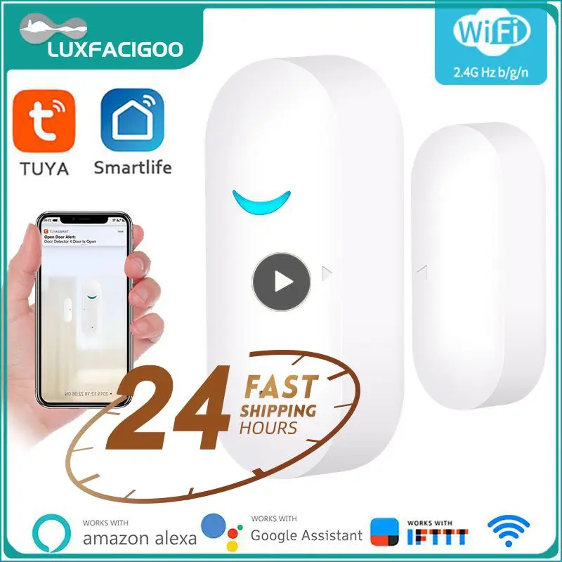 

1~5PCS Wireless Window Alarm Sensors Wifi Tuya Smart Wifi Door Sensor Smart Home Curtain Open / Closed Detectors Automation