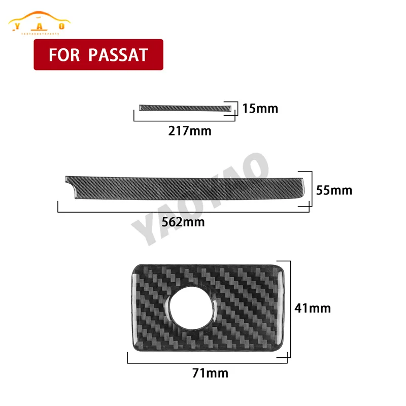 Фото Углеродное волокно для VW Volkswagen Passat B6 2006-2011, приборная панель, ручка перчаточного ящика, накладка на панель, аксессуары для салона автомобиля №5
