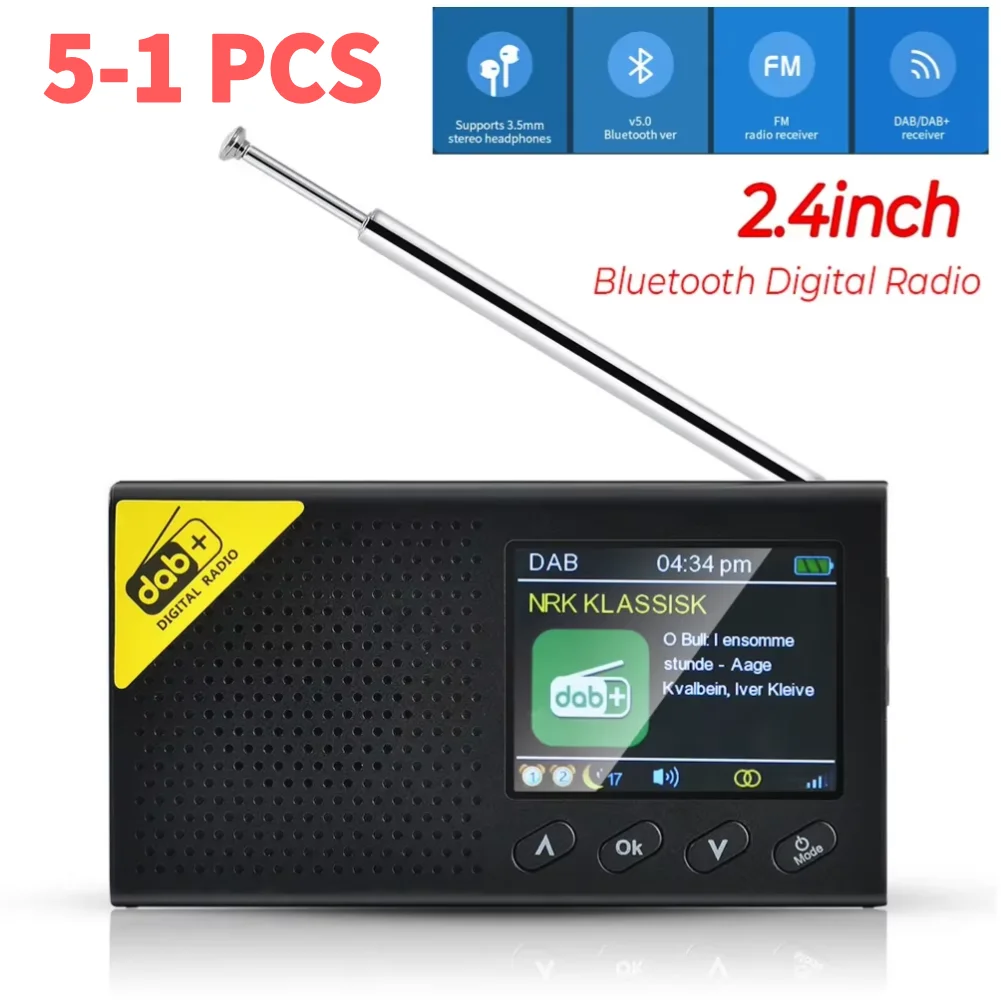 Портативный цифровой радиоприемник совместимый с Bluetooth 5 0 DAB/FM-приемник