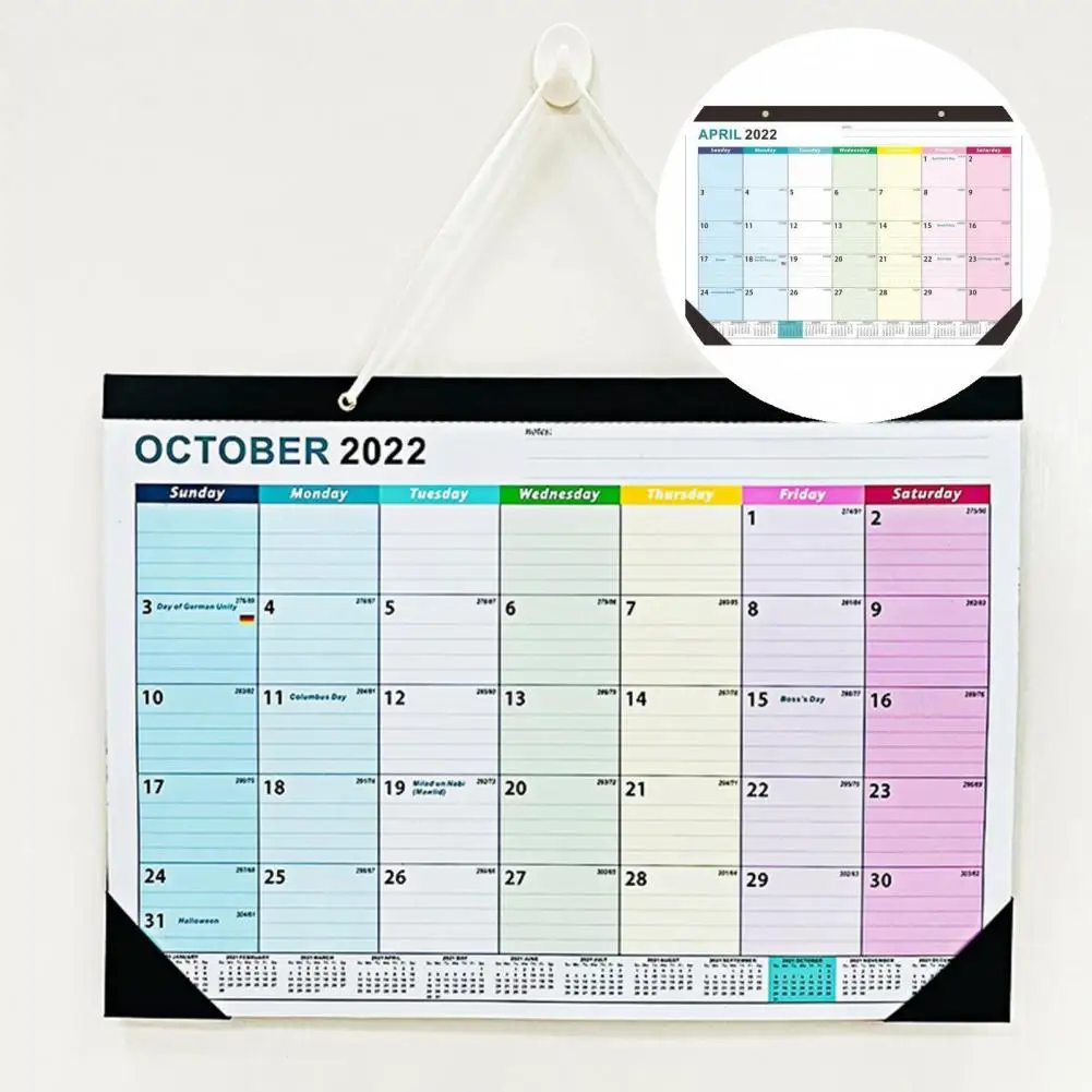 

Decorative Easy to Write 2022 Creative Desk Coil Calendar for Teacher