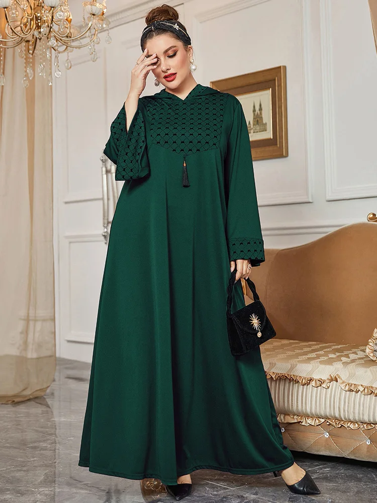 

TOLEEN Women Plus Size Maxi Dresses 2023 New Luxury Chic Elegant Long Sleeve Abaya Arabic Muslim Turkish Party Evening Clothing
