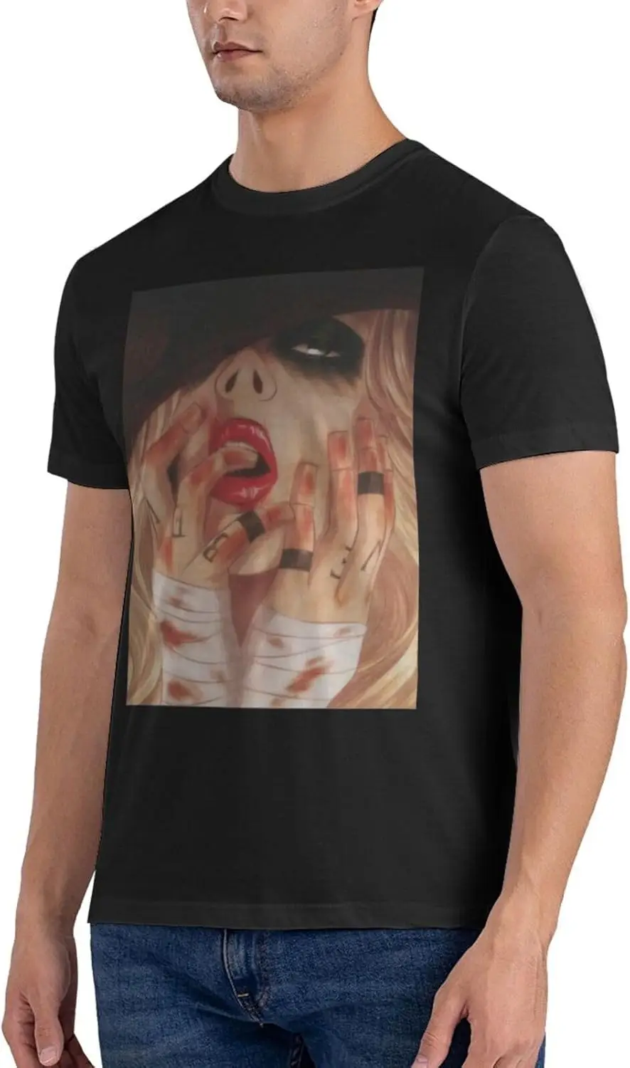 Мужская рубашка Maria Music Brink с круглым вырезом и коротким рукавом модные футболки