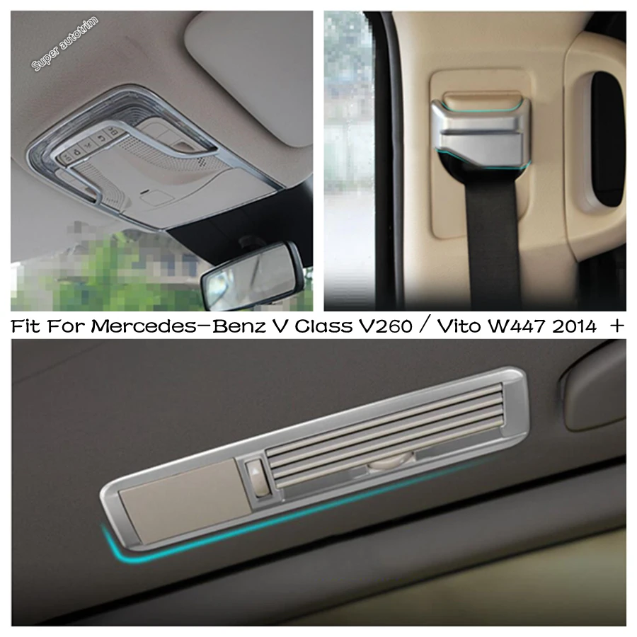 

Roof Air AC Outlet Panel / Read Light Lamp / Safety Belt Buckle Cover Trim For Mercedes-Benz V Class V260 / Vito W447 2014 -2021