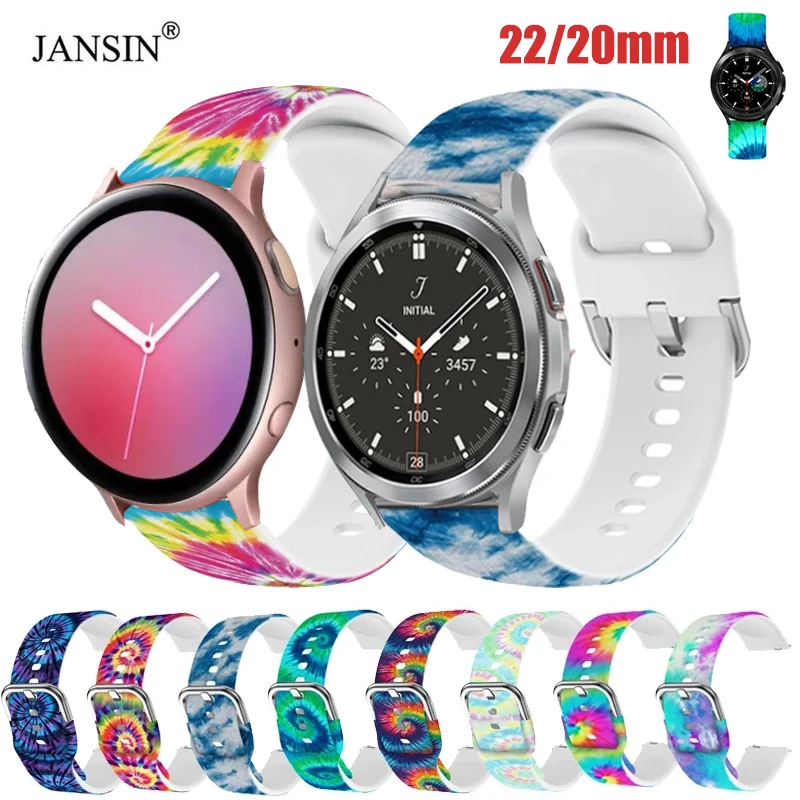 

Ремешок силиконовый для Galaxy Watch 4 Classic, браслет для Active 2 S3 Frontier Huawei GT2e/2pro Amazfit Bip GTS, 22 мм 20 мм 42 мм/46 мм