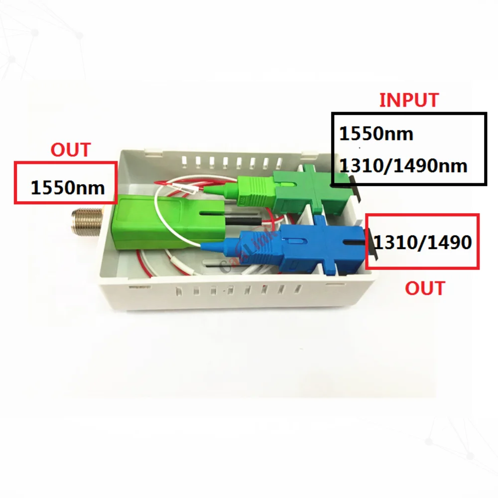 YT-8684-P Mini CATV FTTH Пассивный оптоволоконный приемник с WDM SC-APC/UPC Оптический