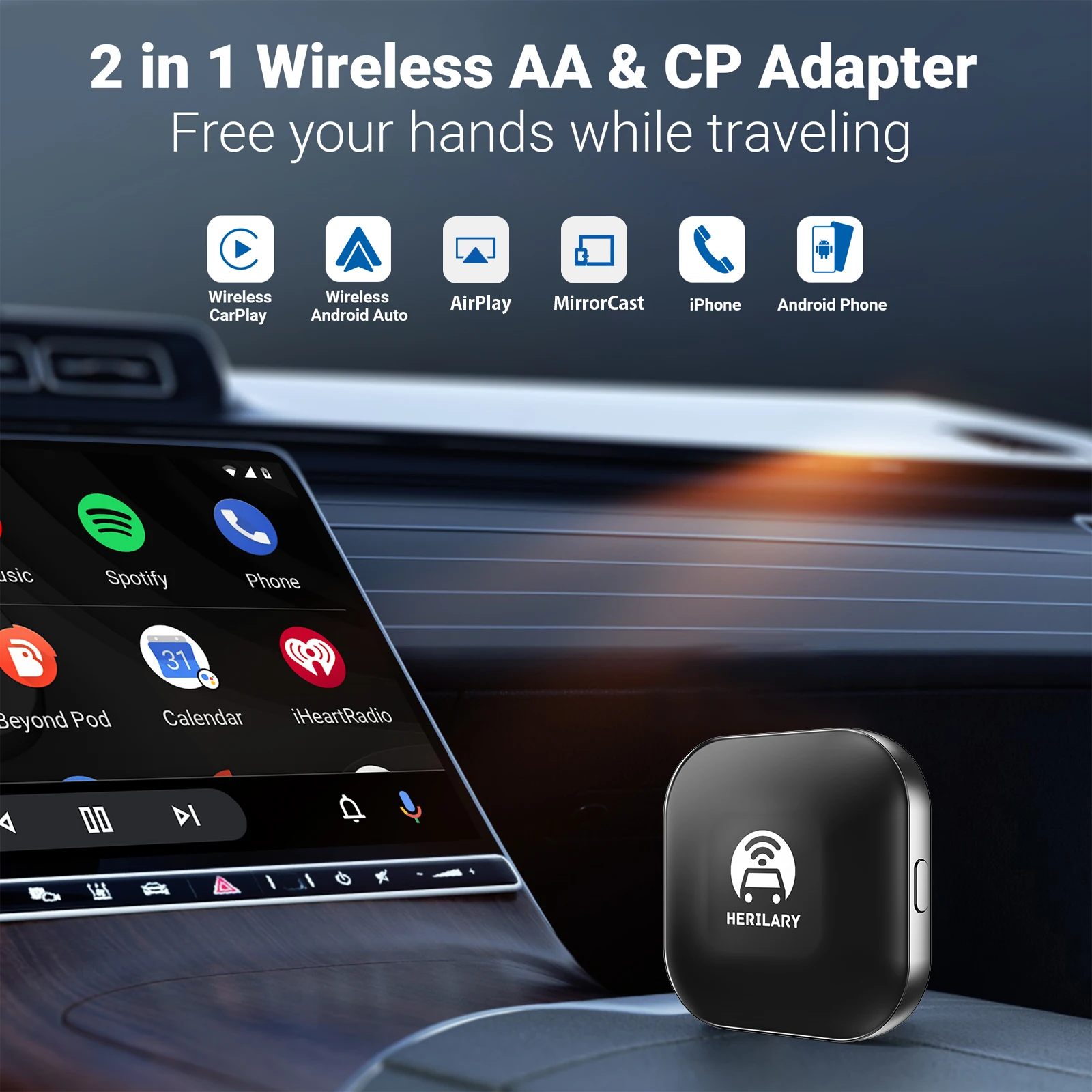 Беспроводной адаптер Leranda Carplay для IOS APPLE Автомобильный мультимедийный