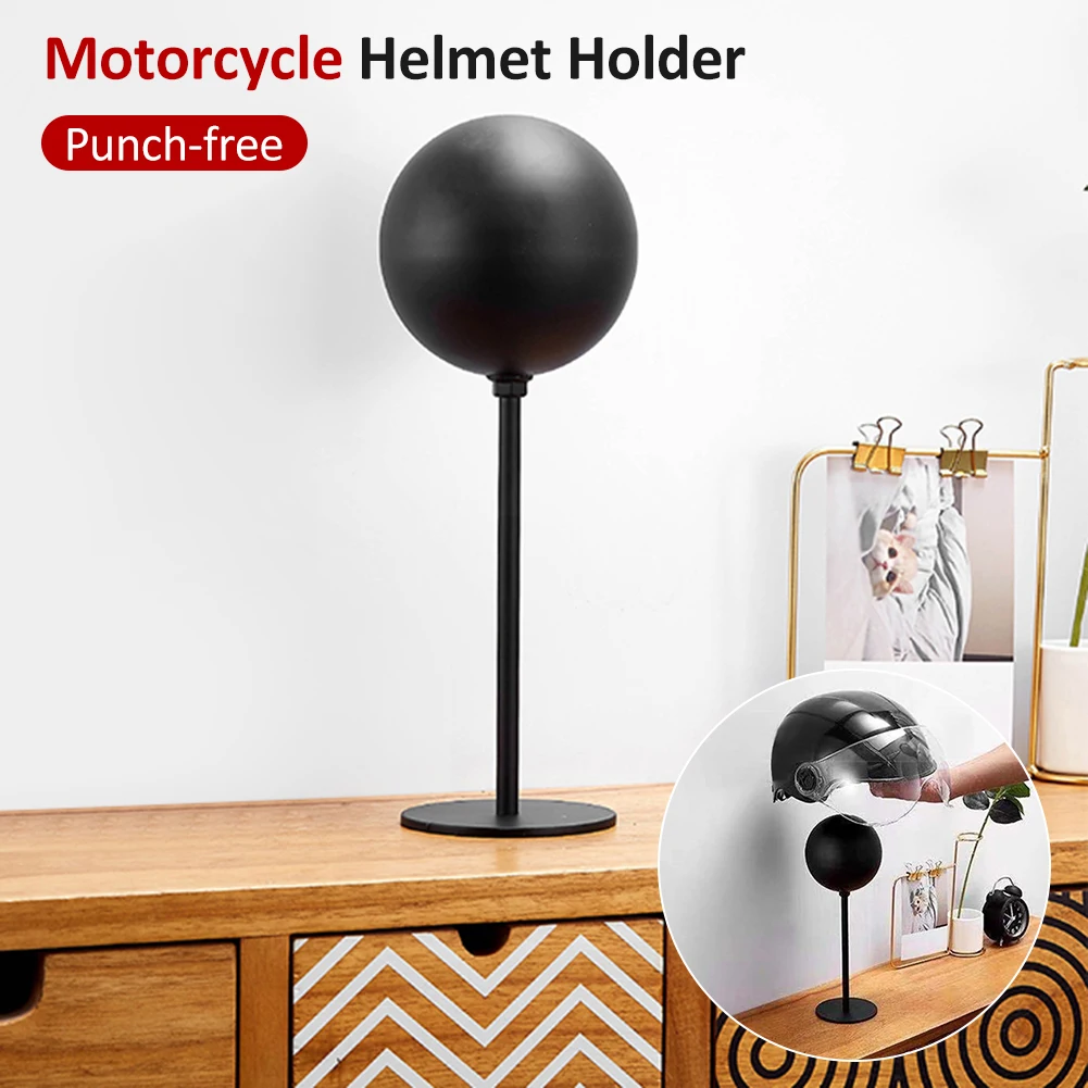 

Space Aluminum Wall Mount Display Rack Helmet Stand Holder Caps Rotatable Hanger Basketball Indoor Home Storage Bicycle Baseball