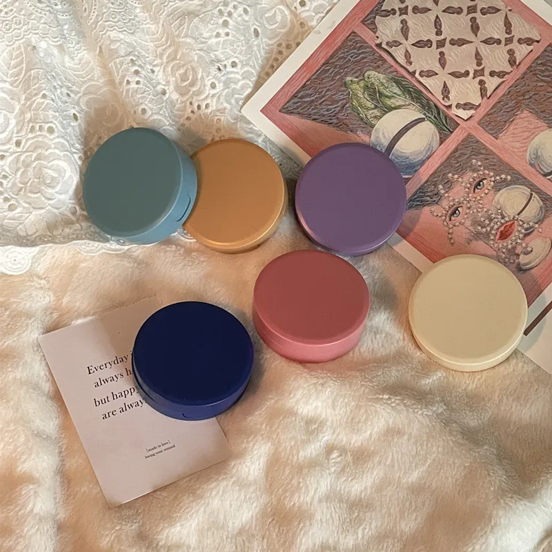 Матовый милый дорожный набор для женщин с круглыми зеркальными линзами