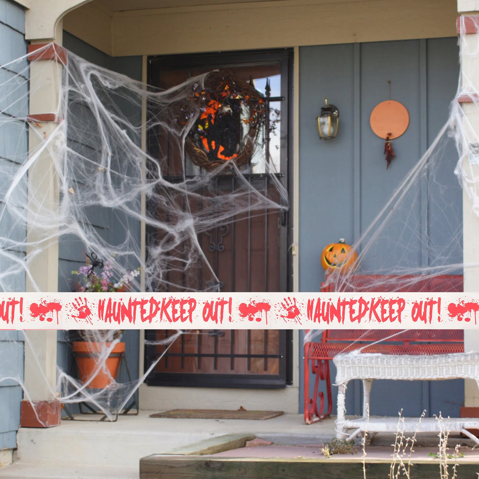 2 шт. не входит лента оранжевый барьер украшение для безопасности на Хэллоуин