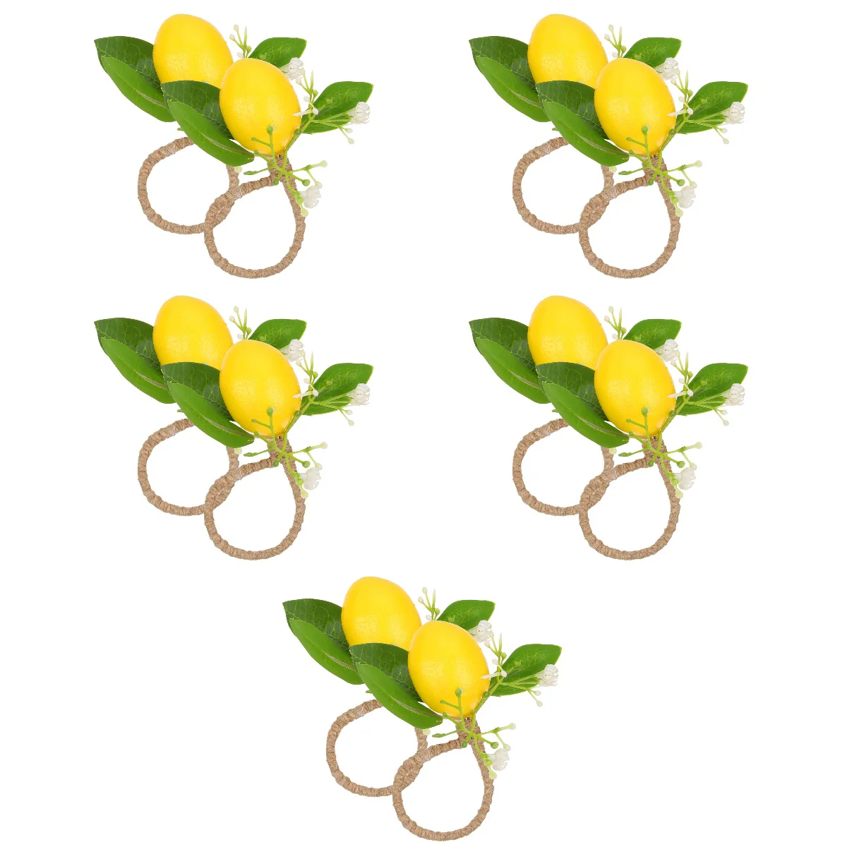 20 pcs Lemon Napkin Rings Wedding Napkin Ring Buckles Napkin Holder Party Table Centerpiece