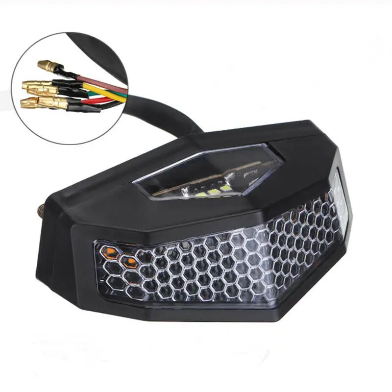 

Motorcycle Rear Brake LED Signal Tail Light 12V Multifunctional Super Bright Waterproof Off-road Vehicle 5 In 1 Integrated Light