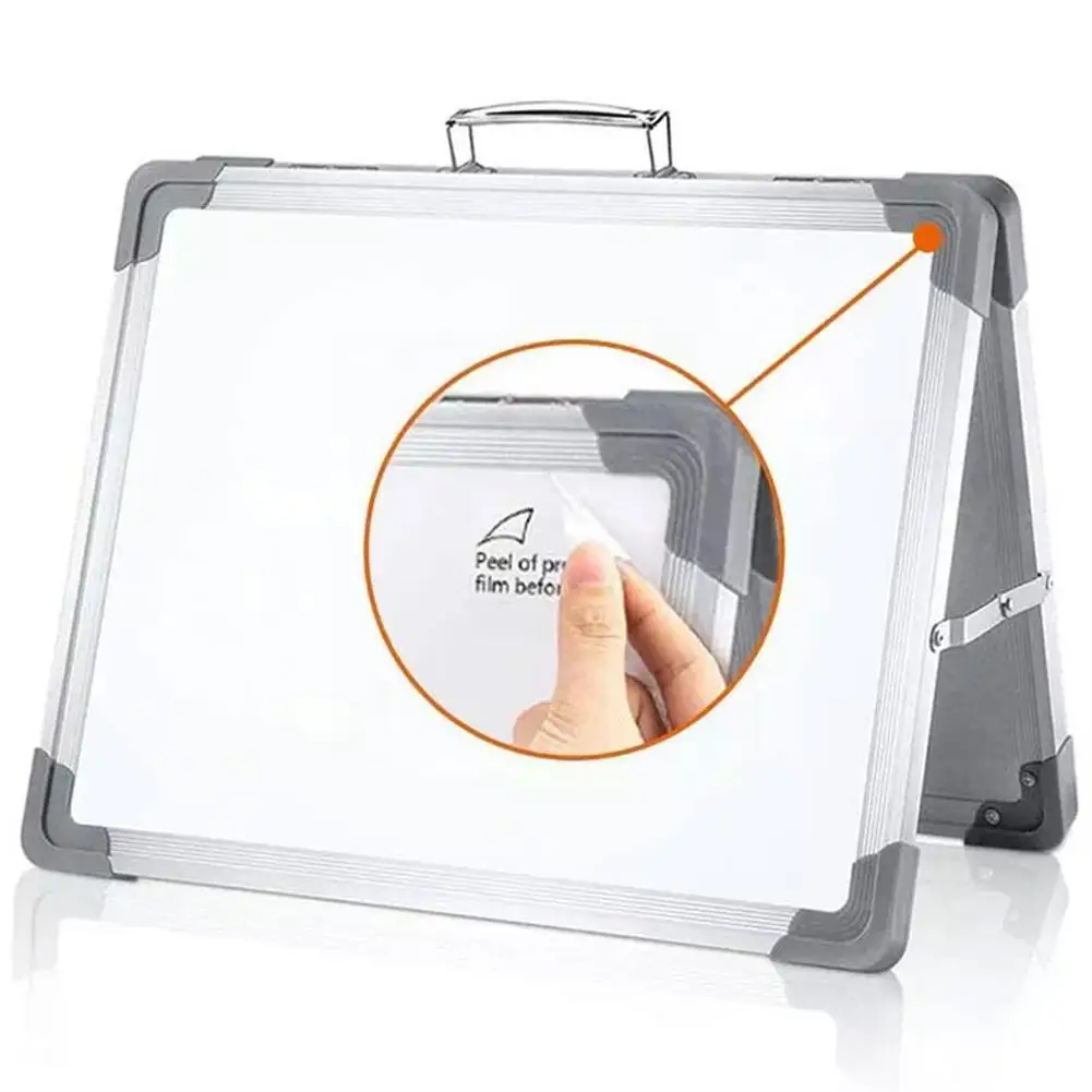 Magnetic Dry Erase White Board 40x 30cm Double-sided Whiteboard Board Foldable Drawing To Clean Mini Easy D2b8