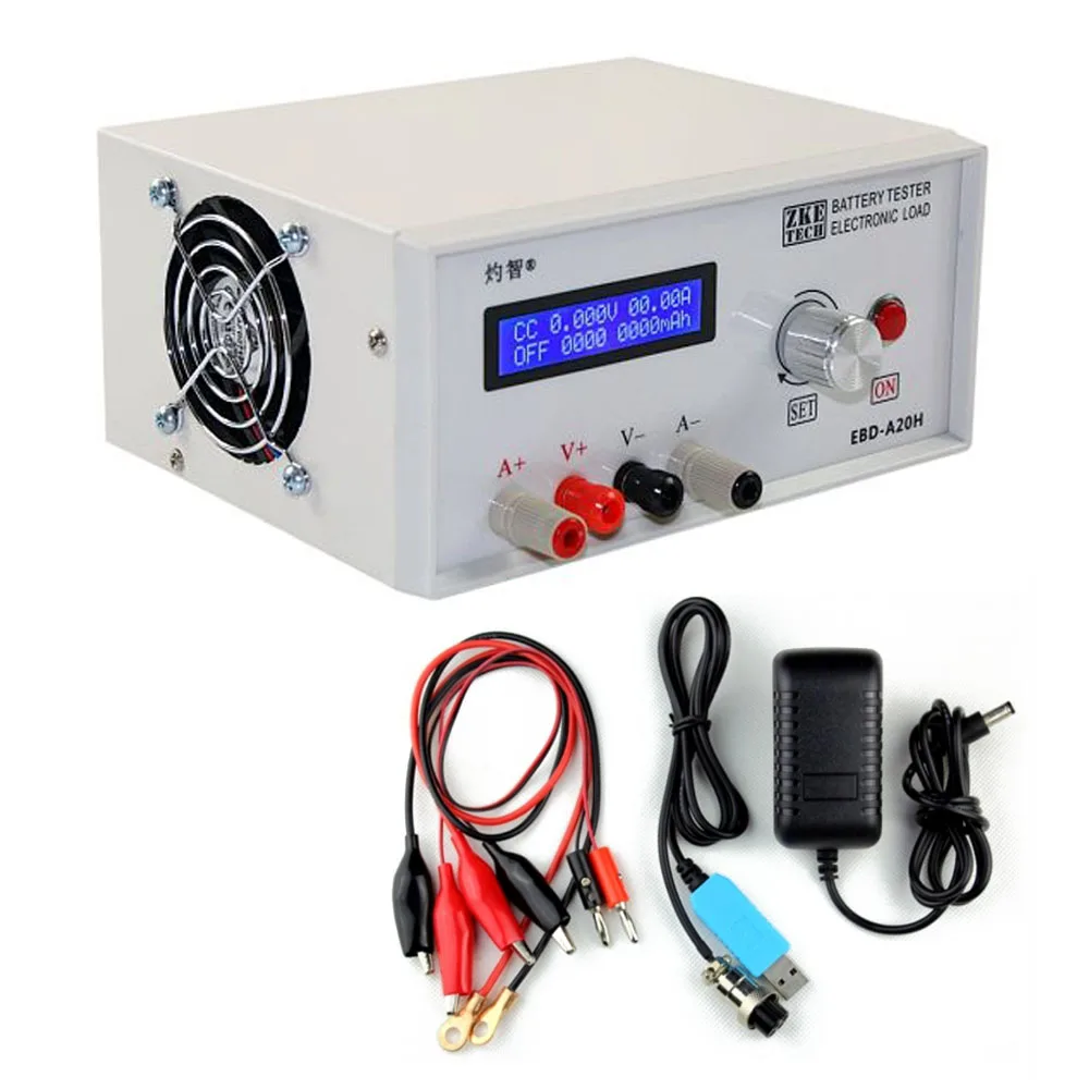 

EBD-A20H Battery Capacity Tester Electronic Load Power Tester Battery Discharge Meter 20A 200W Four-wire Detector with EU Plug