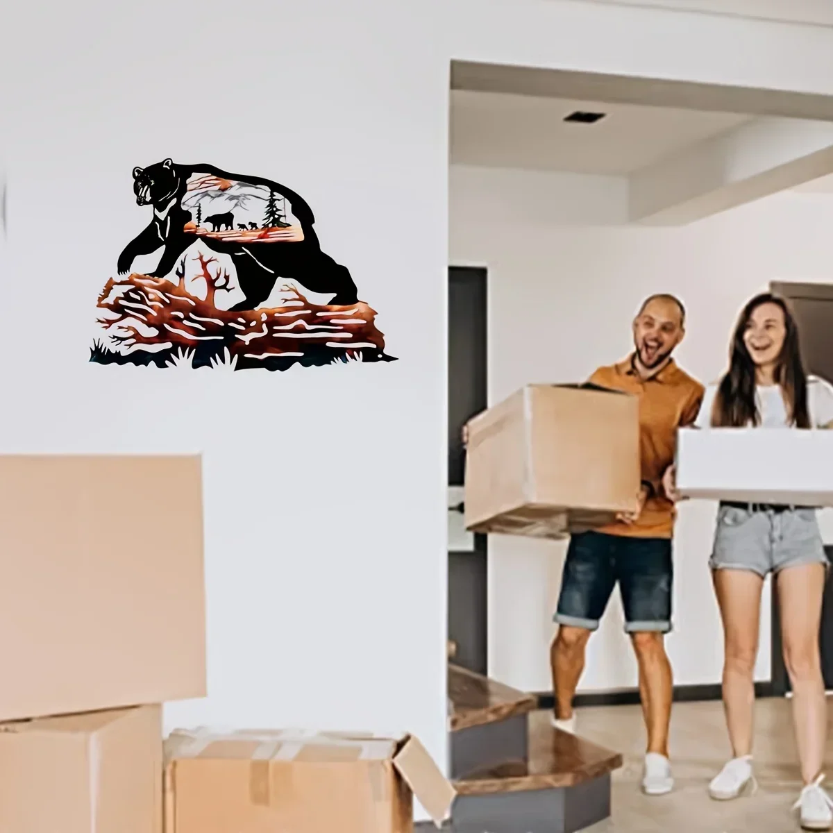 Hello Young металлический домашний декор медведь металлическое украшение для стен