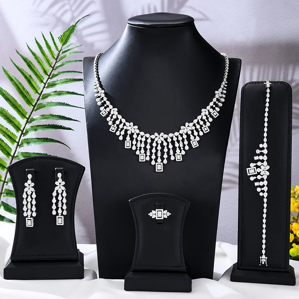 

GODKI золотой цвет 4 шт. Свадебные ювелирные изделия из циркония наборы для женщин вечерние Роскошные Дубай Нигерия свадебные ювелирные наборы