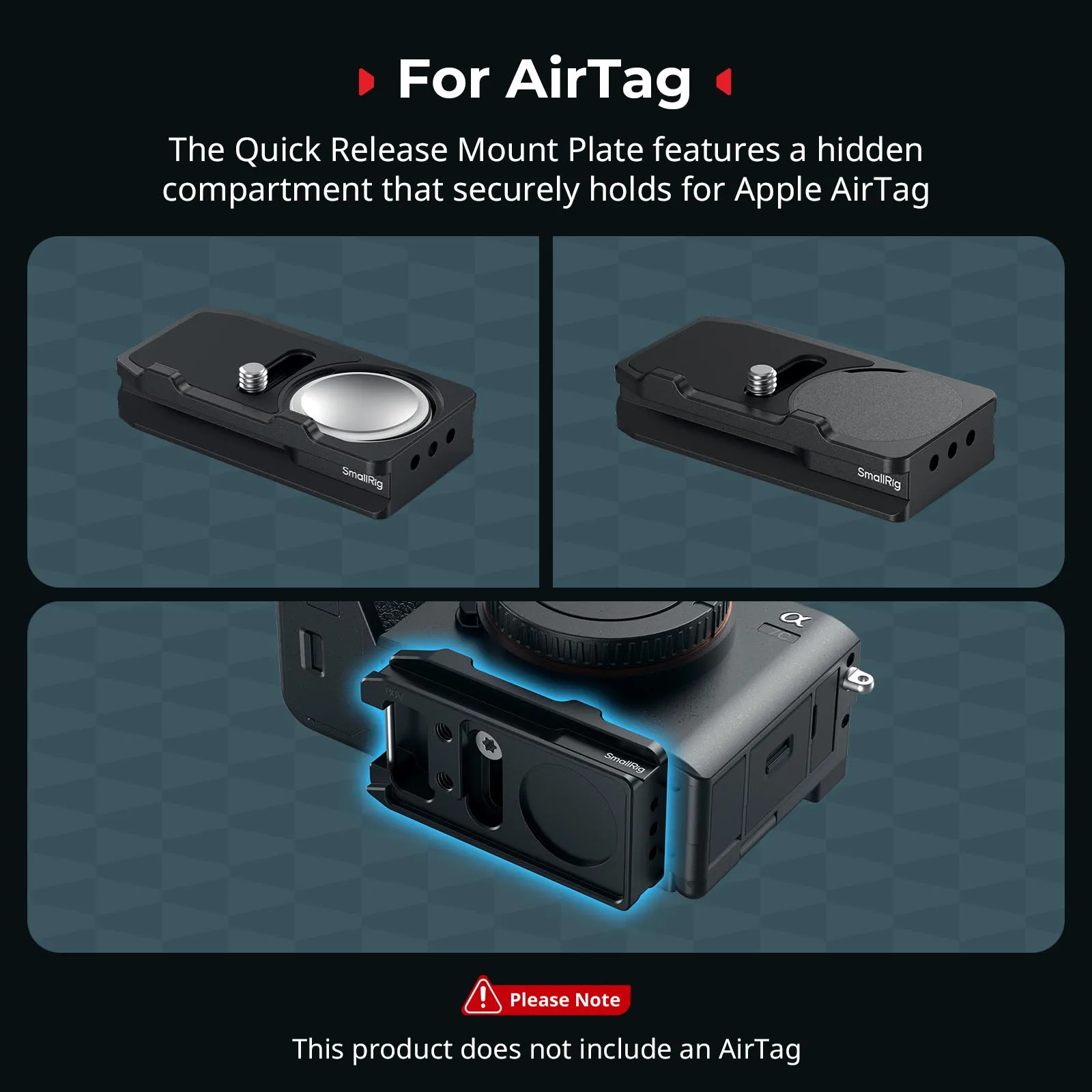 Фото Монтажная пластина SmallRig для AirTag для AirTag/SmartTag2 MD5422 для Sony MD5423 для Canon MD5424 для камеры FUJIFILM MD5425 №1