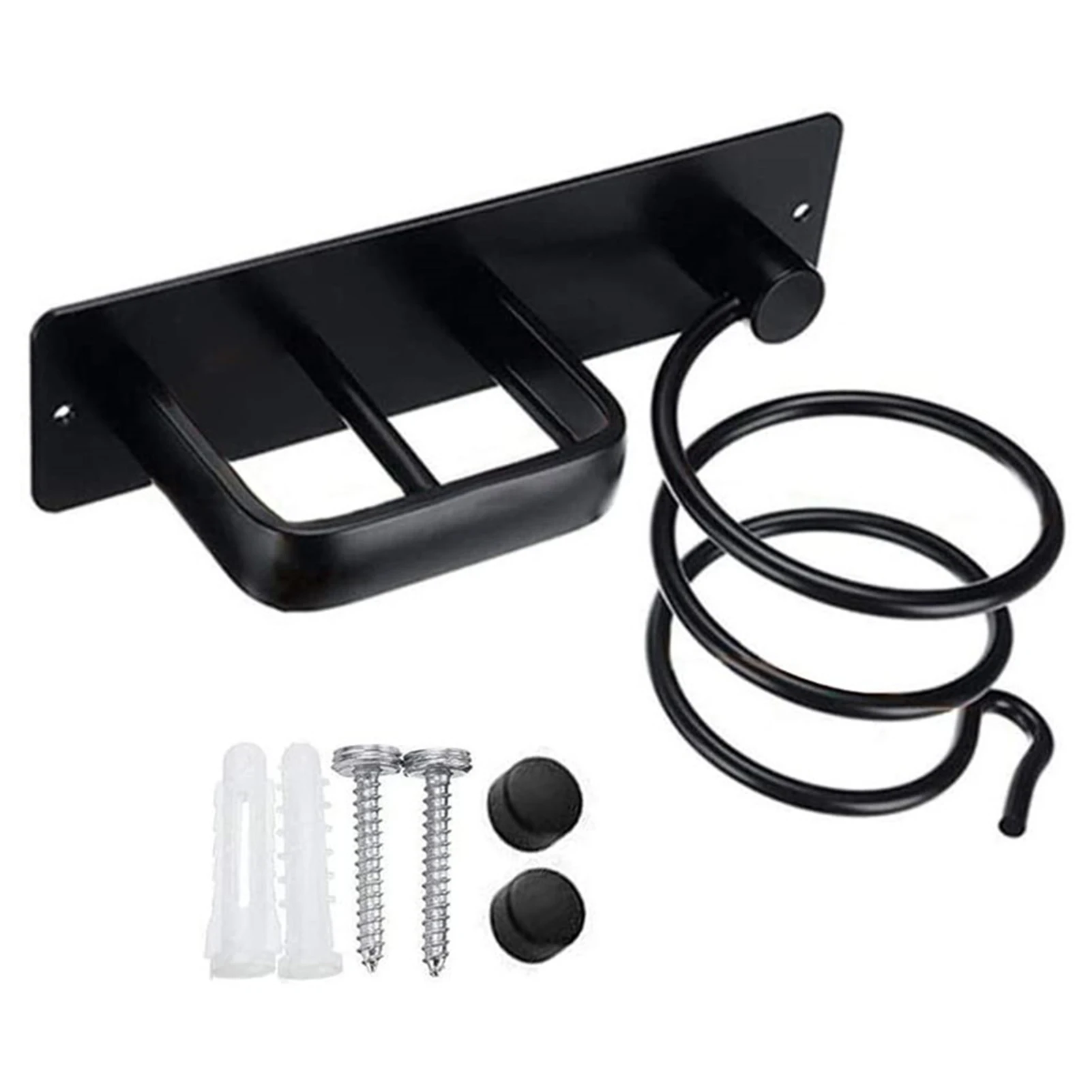 

Нержавеющая Плойка для завивки, держатель для фена, черный Органайзер из алюминиевого сплава, водонепроницаемый, практичный, экономия мест...