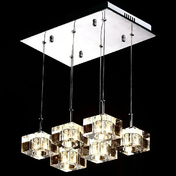 Современная хрустальная люстра K9 для столовой 6-световой светильник хрустальные