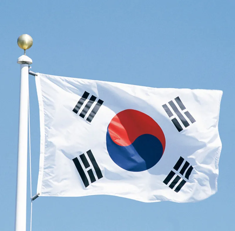 

3x5ft Флаг Южной Кореи 90x150 см флаги для баннеров Kor Kr Флаг Южной Кореи подвесные флаги
