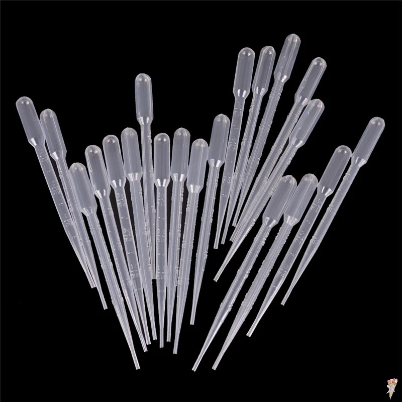 

20PCS 3ml Disposable safe Plastic Eye Dropper Transfer Graduated Pipettes Practical Transparent Pipettes Educational Supplies