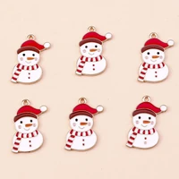 10pcs new christmas charms cute scarf snowman charms pendants for earring bracelet necklace diy jewelry making accessories