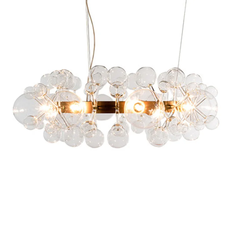 

Tt2021 New Nordic Style Living Room Dining Room Glass Art Chandelier Molecular Modeling Modern Atmosphere Lamps