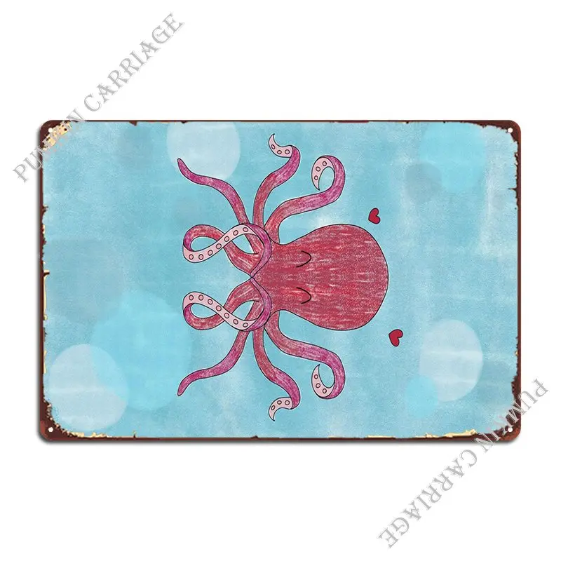 

Осьминог любовь металлический знак покраска гараж клуб классический жестяной знак постер