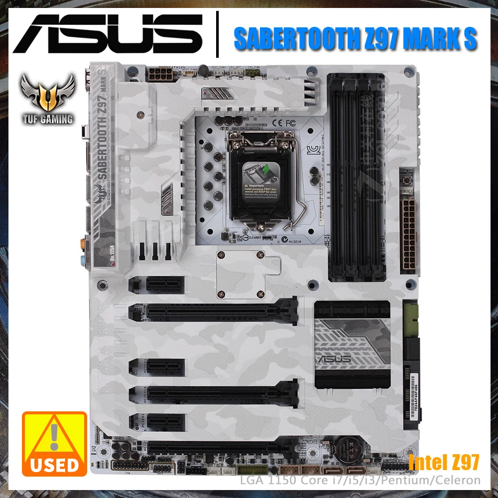 Материнская плата ASUS SABERTOOTH Z97 MARK S 1150 материнская DDR3 32 Гб Intel поддержка комплекта